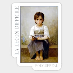 The Difficult Lesson by Bouguereau Sticker